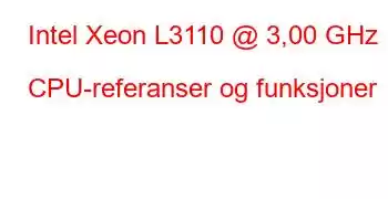 Intel Xeon L3110 @ 3,00 GHz CPU-referanser og funksjoner