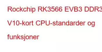 Rockchip RK3566 EVB3 DDR3 V10-kort CPU-standarder og funksjoner