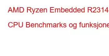 AMD Ryzen Embedded R2314 CPU Benchmarks og funksjoner