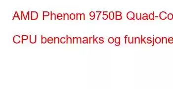 AMD Phenom 9750B Quad-Core CPU benchmarks og funksjoner