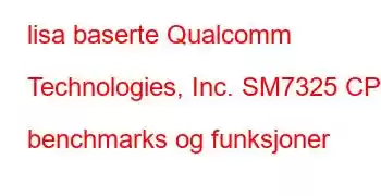 lisa baserte Qualcomm Technologies, Inc. SM7325 CPU benchmarks og funksjoner