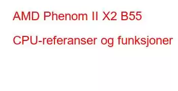 AMD Phenom II X2 B55 CPU-referanser og funksjoner