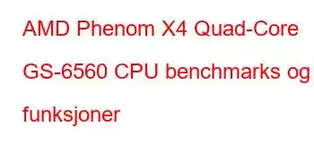 AMD Phenom X4 Quad-Core GS-6560 CPU benchmarks og funksjoner